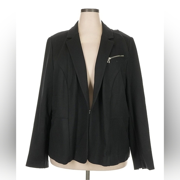 6th & Lane Plus Size 28 Black Blazer Jacket NWT - Picture 2 of 7